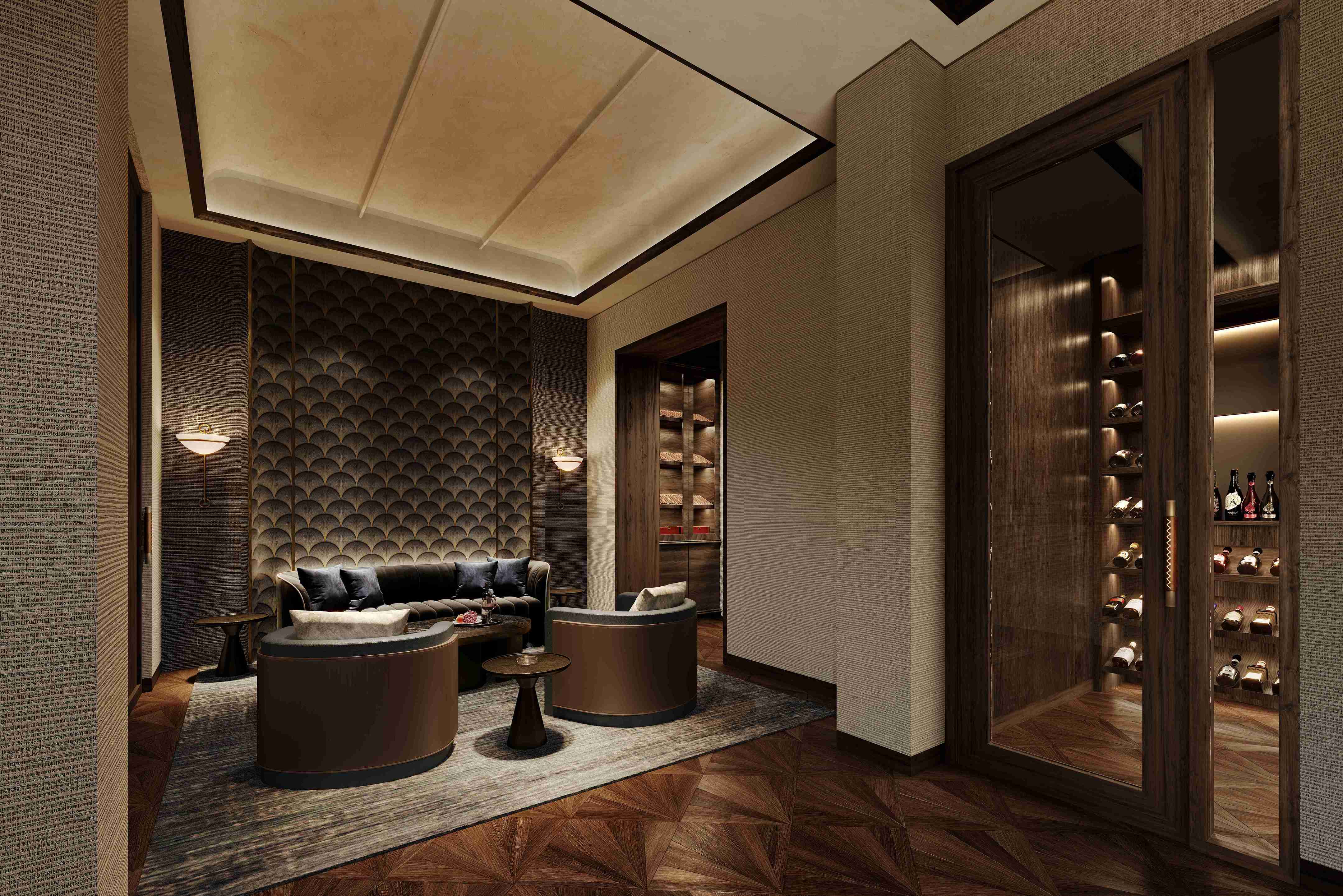 Luxury apartment building facade